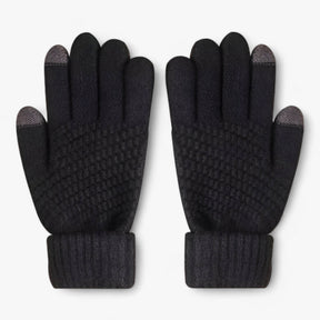 Gloves : Kunststof Handschoenen - Volledige Vinger Snit en Griprand voor de Winter - Khaki in zwart Één maat van Pantino