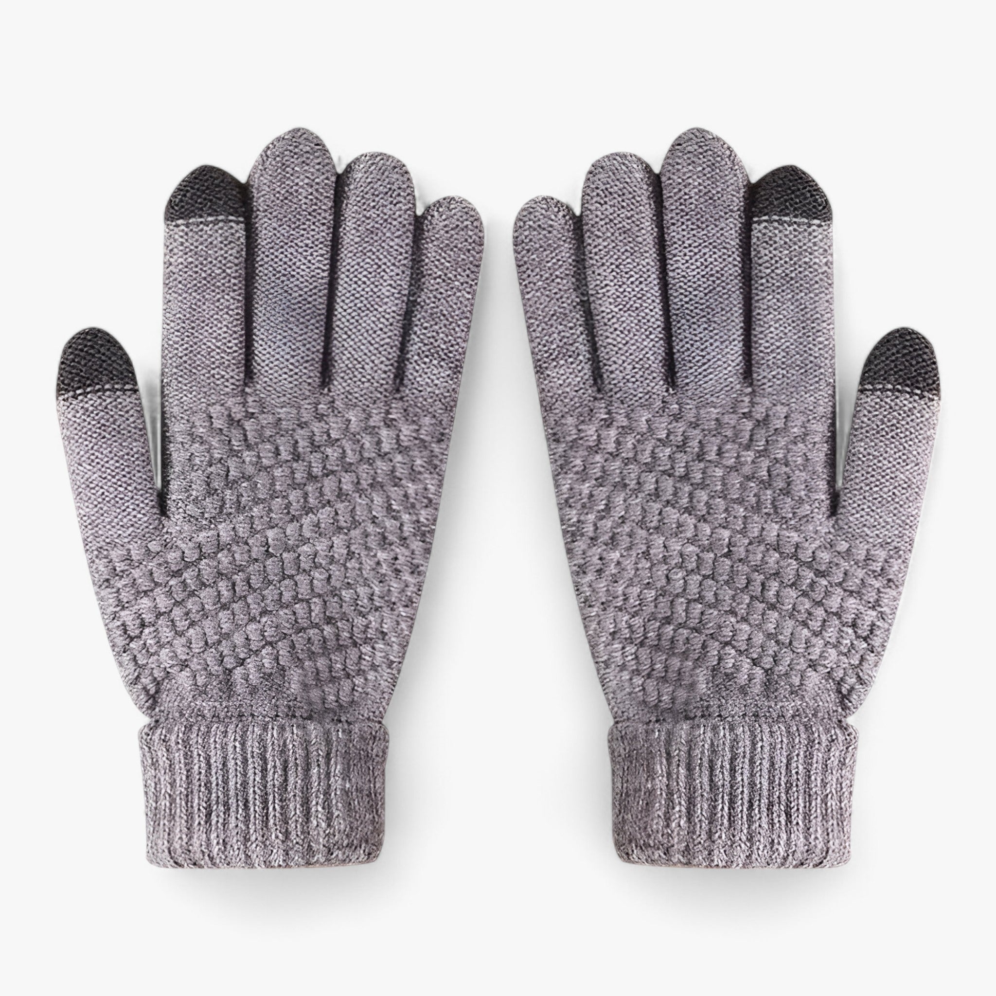 Gloves : Kunststof Handschoenen - Volledige Vinger Snit en Griprand voor de Winter - Khaki in grijs Één maat van Pantino