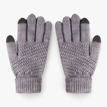 Gloves : Kunststof Handschoenen - Volledige Vinger Snit en Griprand voor de Winter - Khaki in grijs Één maat van Pantino
