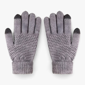 Gloves : Kunststof Handschoenen - Volledige Vinger Snit en Griprand voor de Winter - Khaki in grijs Één maat van Pantino