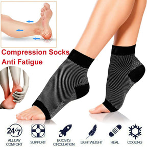 Compression Socks : Compressiekousen Wit - Voetpijn Verlichtend Ondersteuning - Elastisch in van Pantino