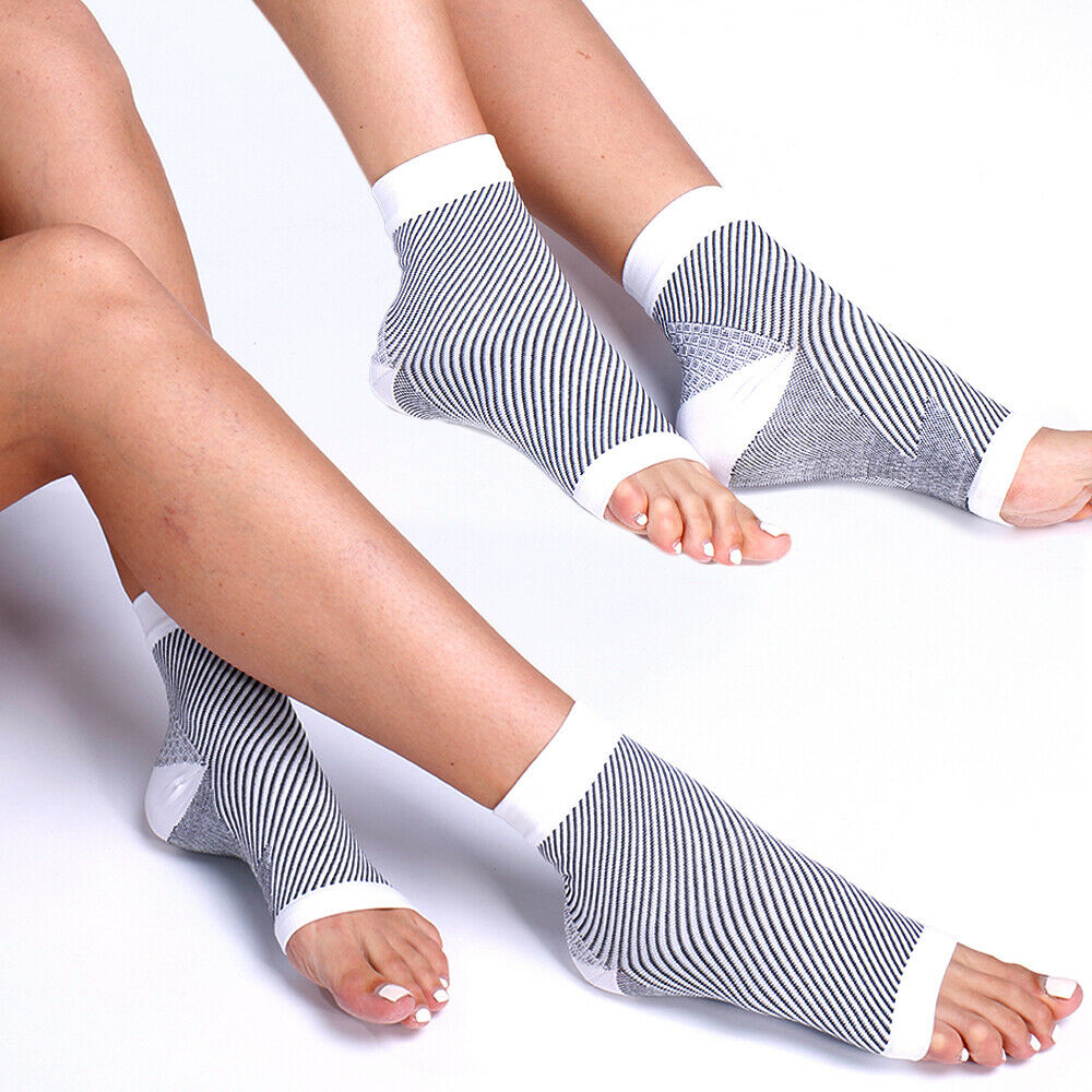 Compression Socks : Compressiekousen Wit - Voetpijn Verlichtend Ondersteuning - Elastisch in van Pantino
