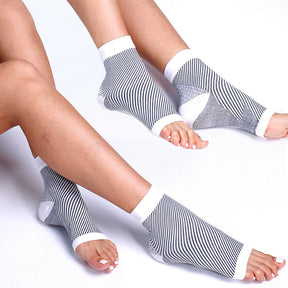 Compression Socks : Compressiekousen Wit - Voetpijn Verlichtend Ondersteuning - Elastisch in van Pantino