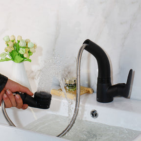 home & garden : Uittrekbare Lift voor de Badkamer Messing Mengkraan Kraan Heren Chroom - Zwart in van Pantino