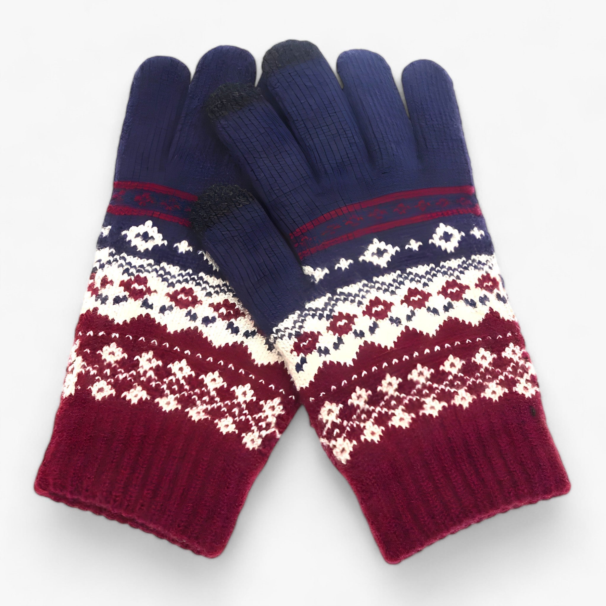 Gloves : Kunststof Handschoenen - Volledige Vinger Snit en Griprand voor de Winter - Khaki in Stijl 2 blauw Één maat van Pantino