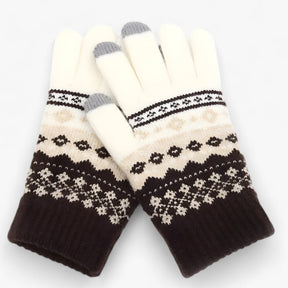 Gloves : Kunststof Handschoenen - Volledige Vinger Snit en Griprand voor de Winter - Khaki in Stijl 2 koffie Één maat van Pantino