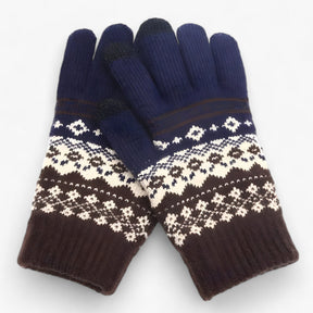 Gloves : Kunststof Handschoenen - Volledige Vinger Snit en Griprand voor de Winter - Khaki in Stijl 2 marine Één maat van Pantino