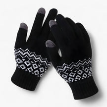 Gloves : Kunststof Handschoenen - Volledige Vinger Snit en Griprand voor de Winter - Khaki in Stijl 3 zwart Één maat van Pantino