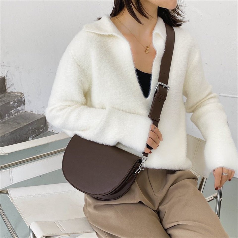 bags : Crossbody Tas Dames Zwart - Medium 19cm Imitatieleer - Kunstleer in van Pantino