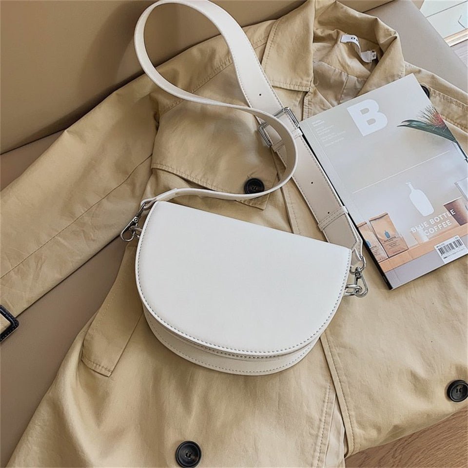 bags : Crossbody Tas Dames Zwart - Medium 19cm Imitatieleer - Kunstleer in Wit van Pantino