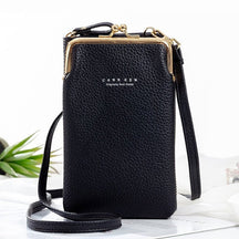 bags : Mini Crossbody Tasje Dames Zwart - Compact Dagelijks - Kunstleer in Zwart van Pantino
