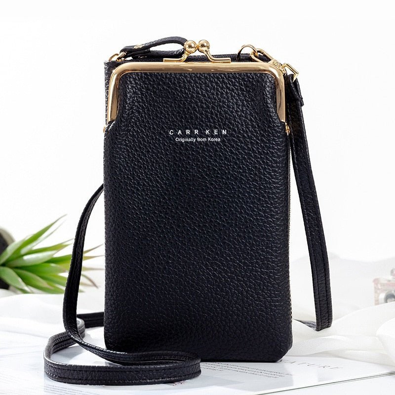 bags : Mini Crossbody Tasje Dames Zwart - Compact Dagelijks - Kunstleer in Zwart van Pantino