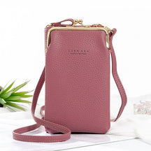 bags : Mini Crossbody Tasje Dames Zwart - Compact Dagelijks - Kunstleer in Donkerroze van Pantino