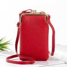 bags : Mini Crossbody Tasje Dames Zwart - Compact Dagelijks - Kunstleer in Rood van Pantino