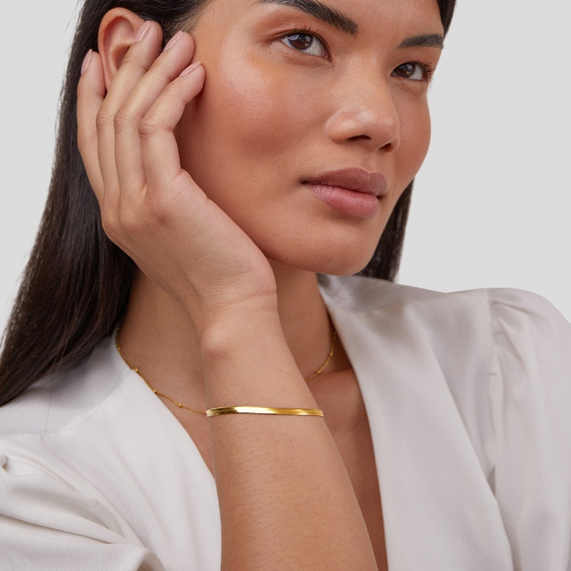Bracelet : Armband 18K Goud - Sarya Gouden Roestvrij Staal in van Pantino