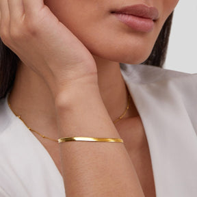 Bracelet : Armband 18K Goud - Sarya Gouden Roestvrij Staal in van Pantino