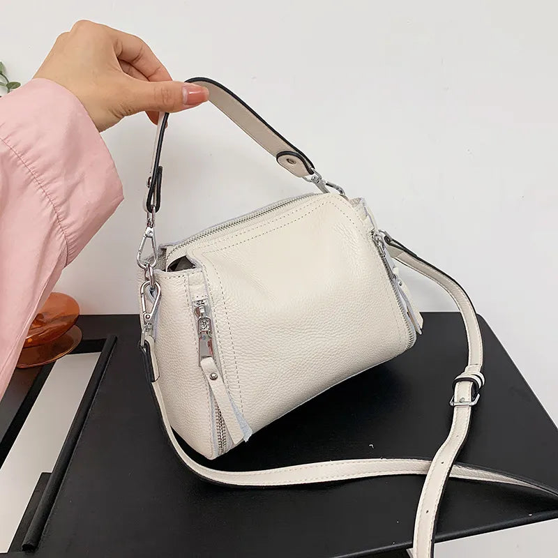 bags : Schoudertas Dames Geel - SelenaBag - Leren in van Pantino