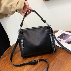 bags : Schoudertas Dames Geel - SelenaBag - Leren in van Pantino