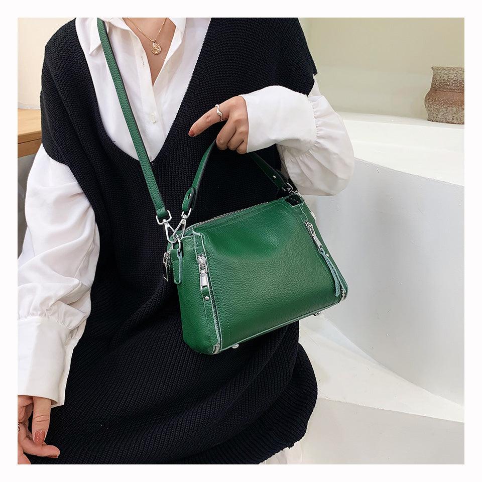 bags : Schoudertas Dames Geel - SelenaBag - Leren in van Pantino