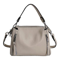 bags : Schoudertas Dames Geel - SelenaBag - Leren in Beige (Nog 4 op voorraad) van Pantino