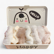 Hair Scrunchie : Fluwelen Effen haar Scrunchie - Witte-Set in Witte-set van Pantino
