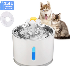 pets : Automatische Drinkfontein voor Huisdieren - Kattendrinkbak Pro - Zilver in van Pantino
