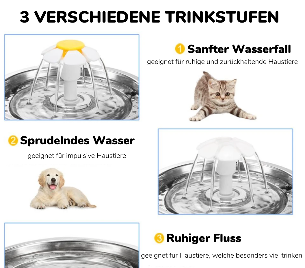 pets : Automatische Drinkfontein voor Huisdieren - Kattendrinkbak Pro - Zilver in van Pantino
