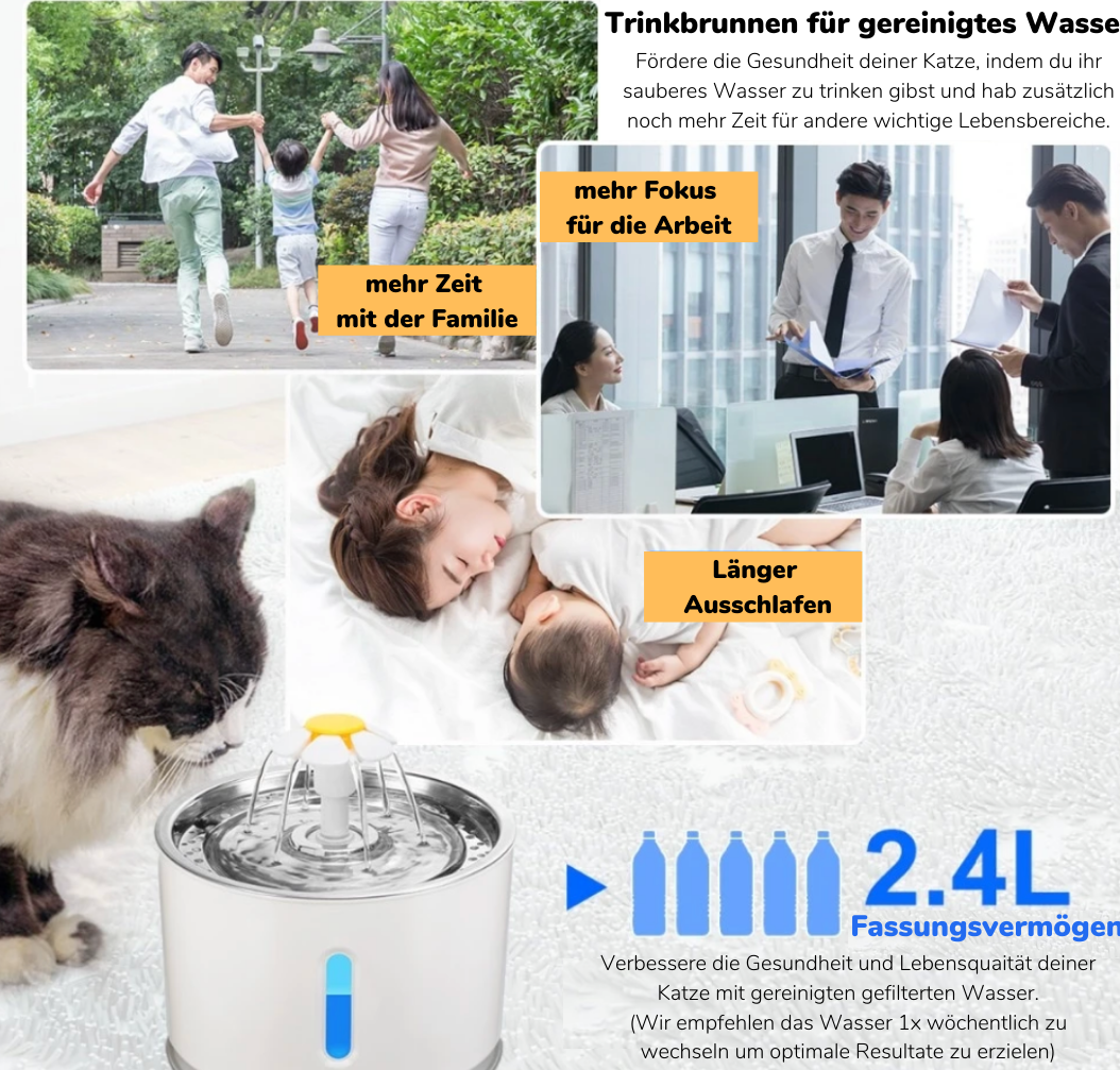 pets : Automatische Drinkfontein voor Huisdieren - Kattendrinkbak Pro - Zilver in van Pantino
