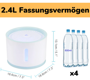 pets : Automatische Drinkfontein voor Huisdieren - Kattendrinkbak Pro - Zilver in van Pantino