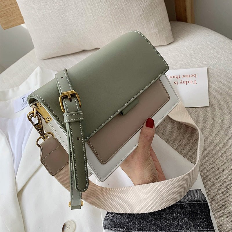 bags : Crossbody Tas Dames Wit - Mini 5cm Compact Imitatieleer - Kunstleer in Groen van Pantino