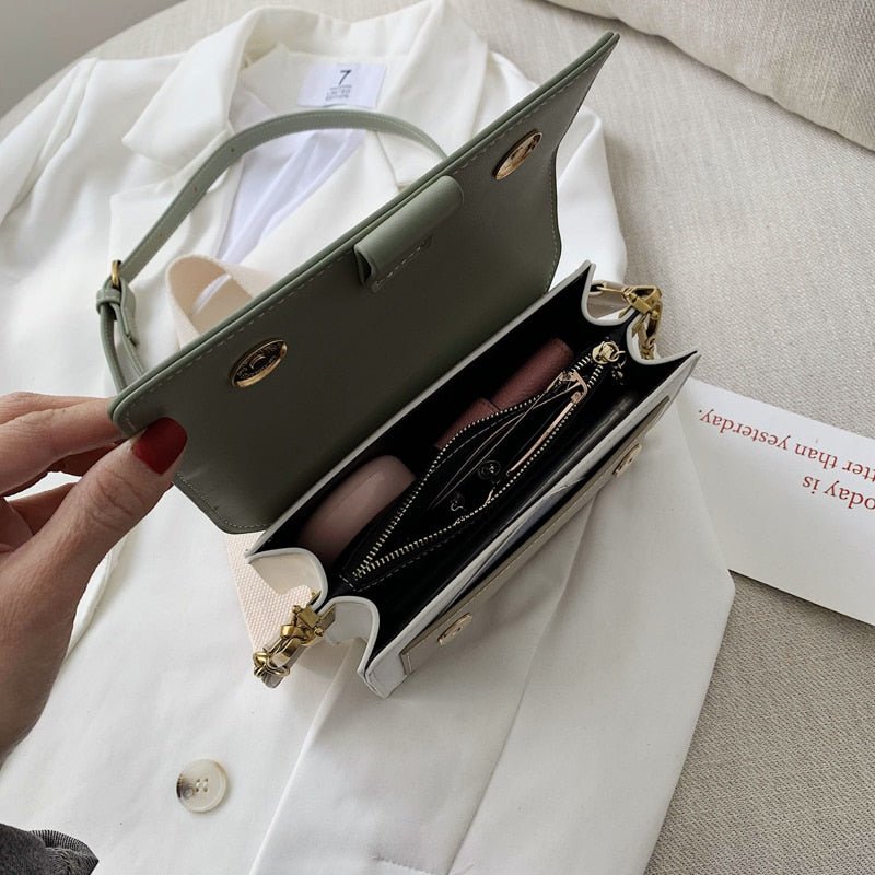 bags : Crossbody Tas Dames Wit - Mini 5cm Compact Imitatieleer - Kunstleer in van Pantino