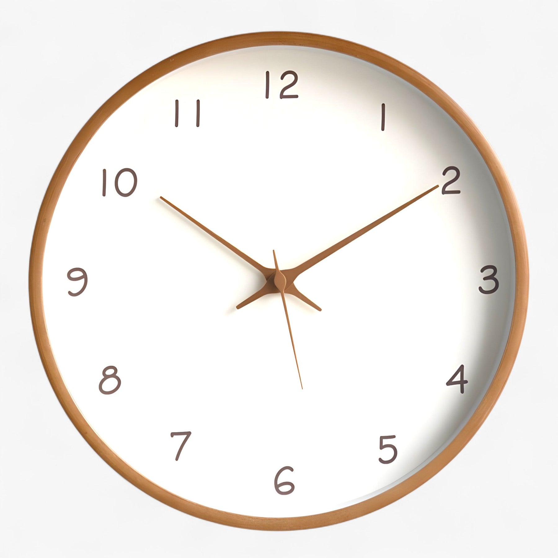 watches : Wandklok van Massief Hout - Crème in Bruin van Pantino