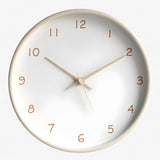 Solid Wood Wall Clock - Cream