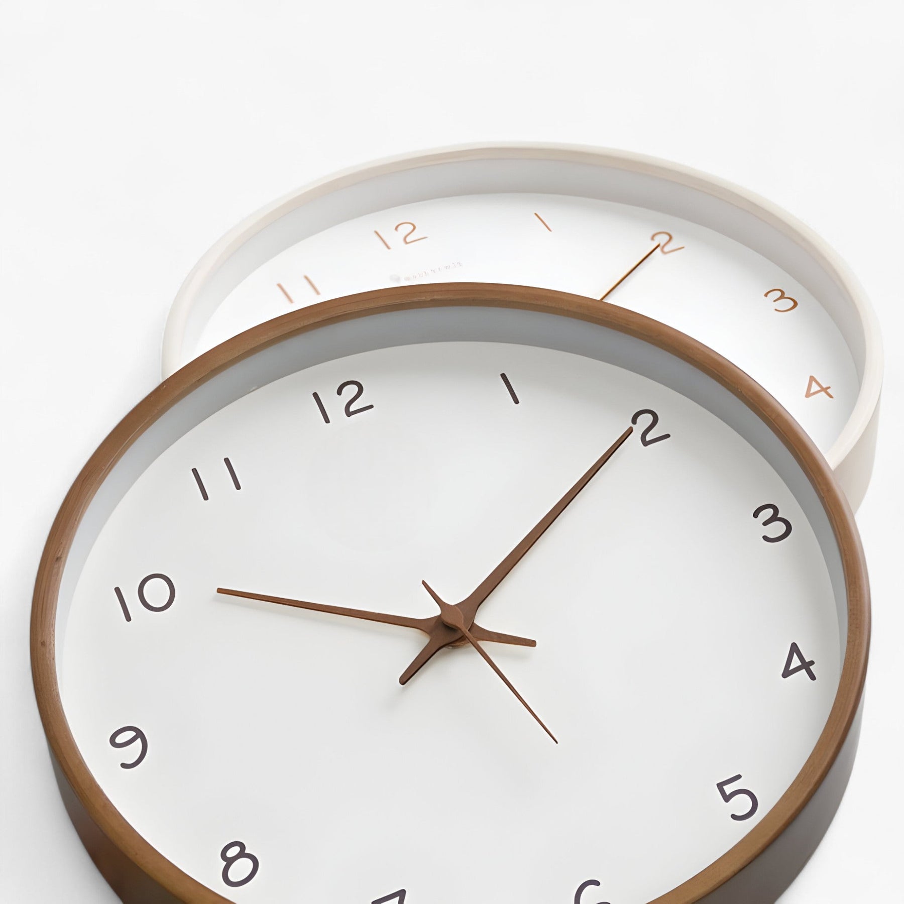 watches : Wandklok van Massief Hout - Crème in van Pantino
