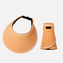 outdoor equipment : Oprolbare Zonnehoed Zwart - Draagbaar UV-Bescherming - Synthetisch in Oranje van Pantino