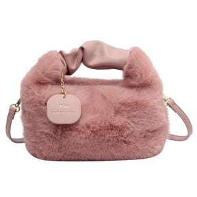 Tassen : Fluffy Crossbody Tas - Licht Bruin in van Pantino