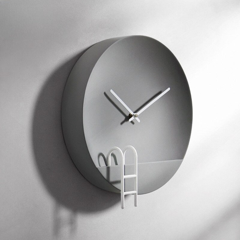 home & garden : Moderne Zement-Wandklok Grijs - Geavanceerd Cementen Uurwerk - Brengt een Vleugje Hedendaagse Elegantie in van Pantino