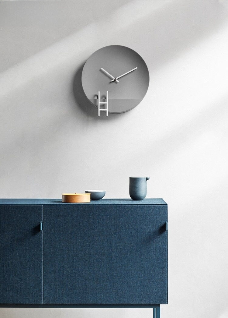 home & garden : Moderne Zement-Wandklok Grijs - Geavanceerd Cementen Uurwerk - Brengt een Vleugje Hedendaagse Elegantie in van Pantino