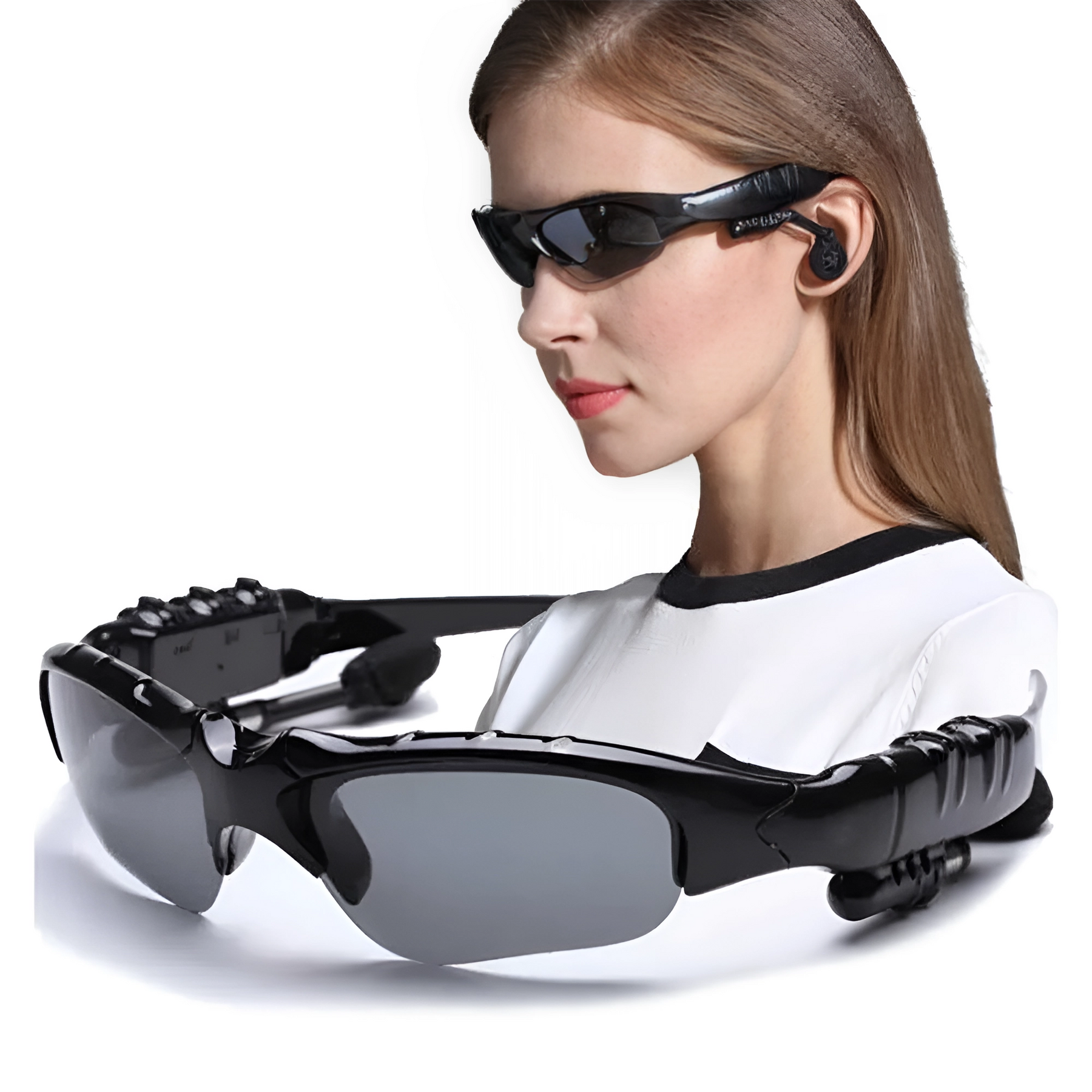 Smart Sunglasses : Smart Bluetooth Zonnebril Zwart - Audio Gesprekken Outdoor - Kunststof in van Pantino