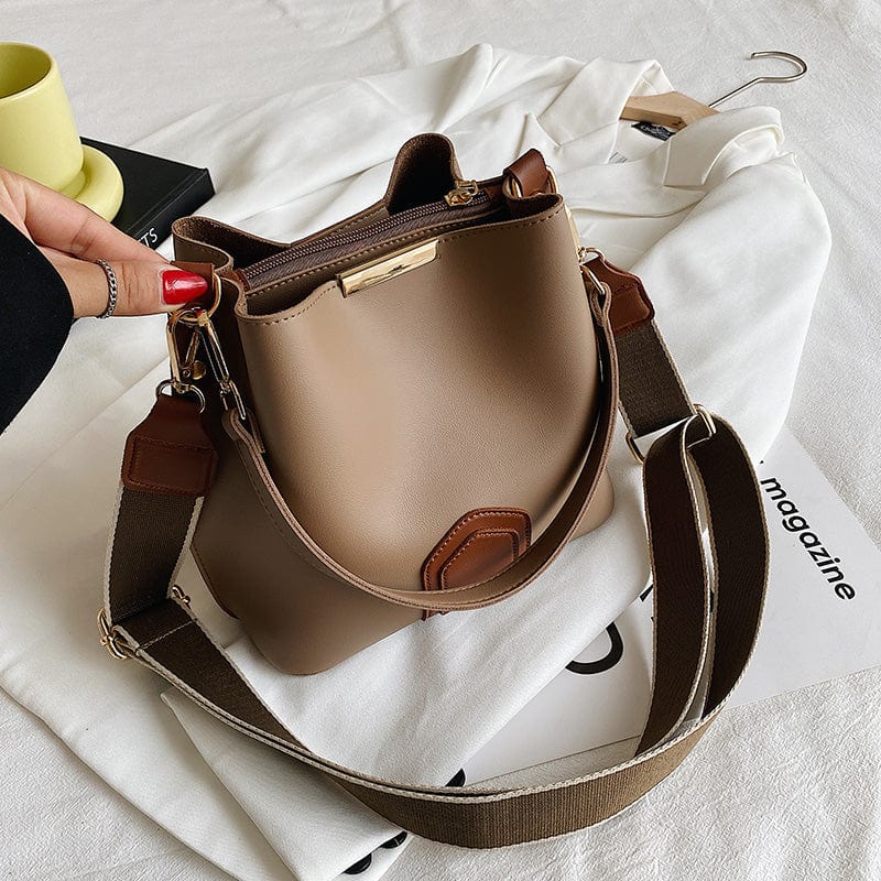 bags : Schoudertas Khaki - Sonia Premium Leer in van Pantino