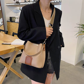 bags : Schoudertas Khaki - Sonia Premium Leer in van Pantino