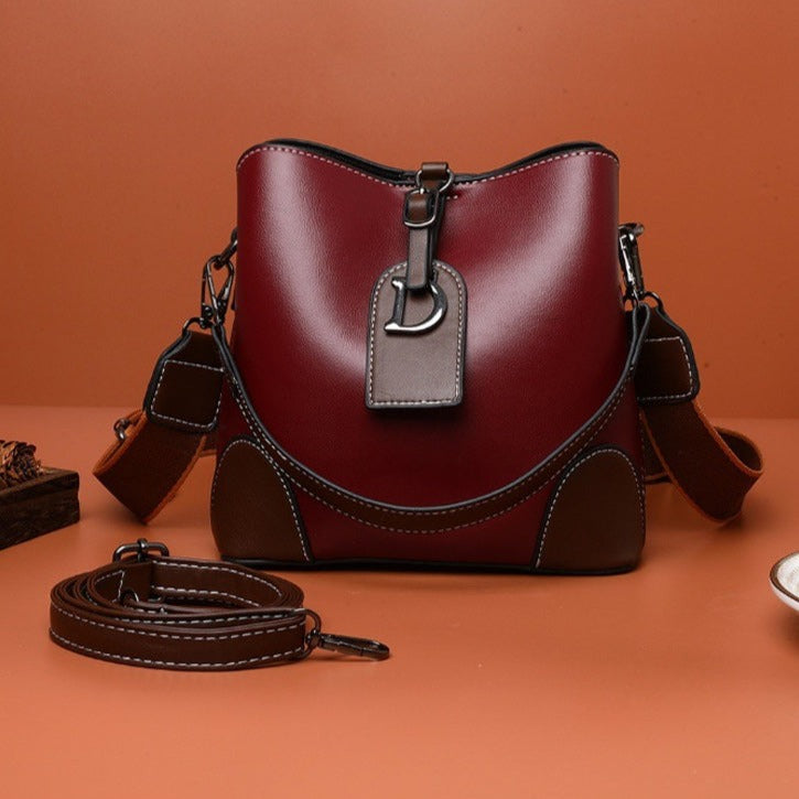 bags : Modieuze Schoudertas Dames - Zwart in Rood van Pantino