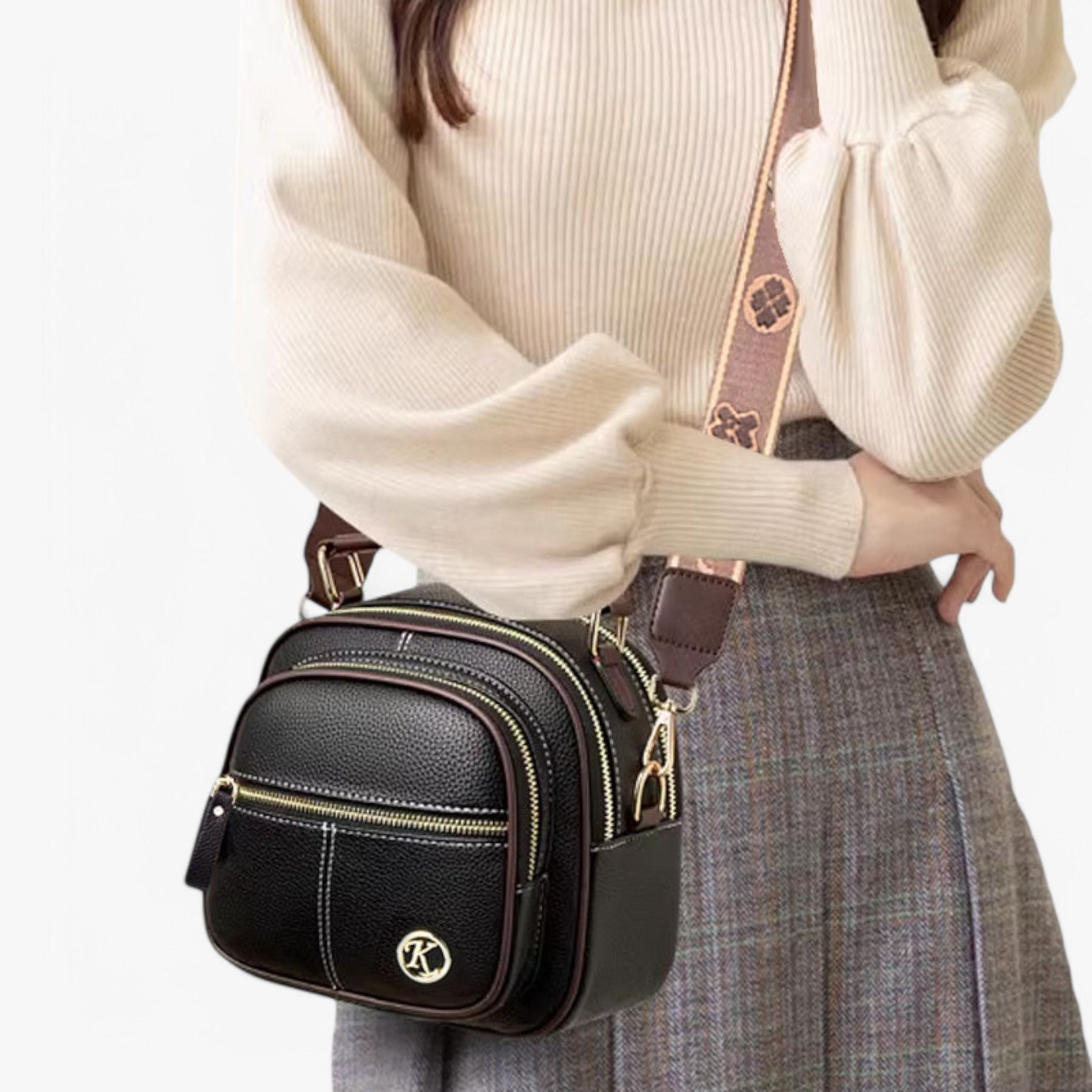 bags : LuciaCinghia Tas Dames Leer - Zwart in van Pantino