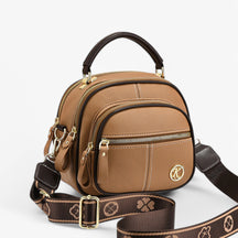 bags : LuciaCinghia Tas Dames Leer - Zwart in Khaki van Pantino