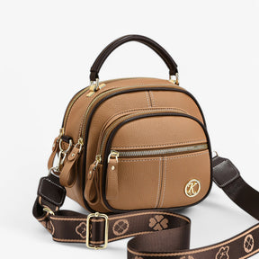 bags : LuciaCinghia Tas Dames Leer - Zwart in Khaki van Pantino