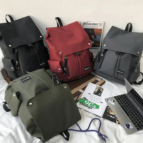 bags : Rugzak Dames Rood - BellaRossa Unisex Oxford Stoffen in van Pantino