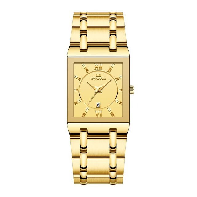 watches : Horloge Goud Zwart - Gouden Vierkant in Goud van Pantino