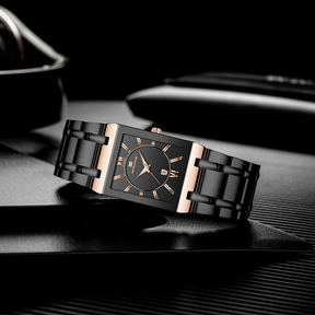 watches : Horloge Goud Zwart - Gouden Vierkant in van Pantino