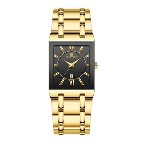 watches : Horloge Goud Zwart - Gouden Vierkant in van Pantino