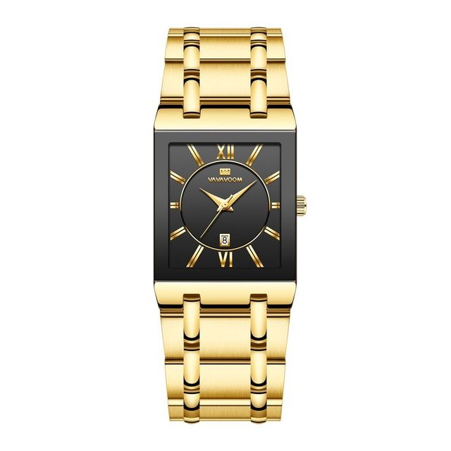 watches : Horloge Goud Zwart - Gouden Vierkant in van Pantino